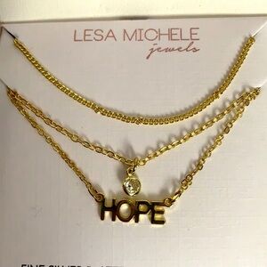-3/20🌟Lesa Michele jewels 3 tiered gold necklace